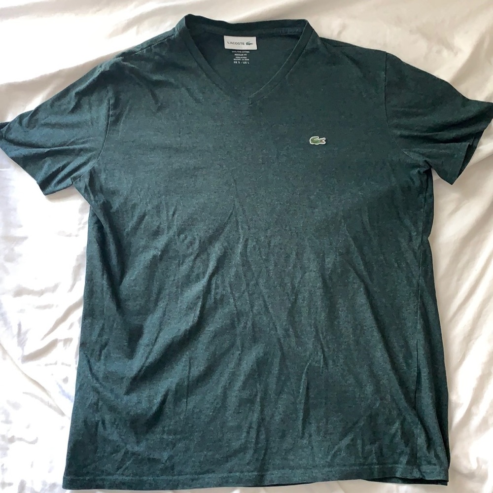 Lacoste V-neck Pima cotton short sleeve shirt